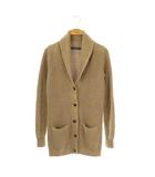 カーディガン ニット ミドル丈 カシミヤ混 S モカベージュ /ES ■GY53