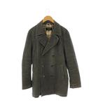 バーバリーブラックレーベル BURBERRY BLACK LABEL デニムコート ダブル ノバチェック 背抜き L グレー /DO ■GY53