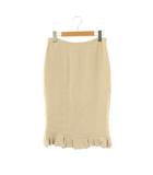 ジョルジオアルマーニ GIORGIO ARMANI タイトスカート シルク 36 ベージュ /CX ■OS ■GY53