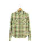 ラルフローレン RALPH LAUREN チェックシャツ スナップボタン 6 グリーン ベージュ ブラウン /CX ■OS ■GY53