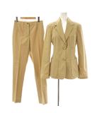 セリーヌ CELINE ヴィンテージ スーツ セットアップ 上下 テーラードジャケット チノパンツ テーパード ジッパーフライ 38 36 ベージュ /NR ■GY53