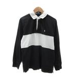 ポロ バイ ラルフローレン Polo by Ralph Lauren ラガーシャツ 長袖 ボーダー柄 ワンポイントロゴ刺繡 150 黒 ブラック 白 ホワイト /YS9 男の子 ■GY53