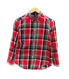 ラルフローレン RALPH LAUREN カジュアルシャツ ボタンダウン 長袖 チェック柄 M 10-12 150 マルチカラー 赤 レッド /HO2 ■GY53 男の子