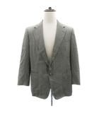 バーバリーズ Burberrys テーラードジャケット シングル ミドル丈 総裏地 チェック柄 ウール シルク混 カーキ /HO8 ■GY53