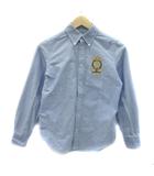 ラルフローレン RALPH LAUREN カジュアルシャツ 長袖 ボタンダウン 刺繍 9 マルチカラー 水色 ライトブルー /YS11 ■GY53