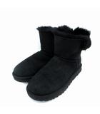 アグ オーストラリア UGG australia ミニ ベイリー ボウ Mini Bailey Bow II ムートンブーツ ショートブーツ シープスキン リボン US6 23cm 黒 ブラック 1016501 /SM9 ■GY53