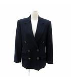 ラルフローレン RALPH LAUREN テーラードジャケット ミドル丈 ダブルボタン 総裏地 無地 11 紺 ネイビー /SY32 ■GY53