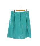 エムエスジーエム MSGM ショートパンツ ハーフ タック フェイクレザー 40 グリーン /HK ■GY57