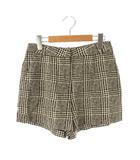 エルマノシェルビーノ ERMANNO SCERVINO ショートパンツ チェック L 黒 ブラック 白 ホワイト /AT ■OS ■GY57