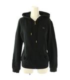 バーバリーブルーレーベル BURBERRY BLUE LABEL パーカー スウェット ジップアップ 38 ブラック /ES ■GY57