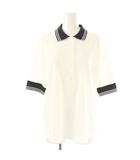  アペリティフ APERITIF ポロシャツ 五分袖 38 ホワイト ブラック /ES ■GY57