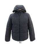 ナノユニバース ダウンジャケット ミドル丈 M グレー フード付き /SM8 ■GY58