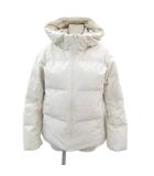 ダウンジャケット ミドル丈 フード付き M オフホワイト 白 /SY32 ■GY58