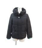 ダウンジャケット ミドル丈 S 黒 ブラック ジップアップ /SY8 ■GY58