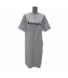 チャンピオン CHAMPION Tシャツワンピース 半袖 ラウンドネック ロゴプリント オーバーサイズ F ホワイト 白 ひざ丈 /YS24 ■GY58