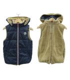 ビーミングバイビームス B:MING LIFE STORE by BEAMS 中綿ベストミドル丈 リバーシブル  140 ネイビー 紺 ブラウン フード付き /HO15 ■GY61 男の子