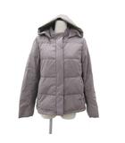 ダウンジャケット ミドル丈 フード付き 38 M グレージュ /SY1 ■GY61