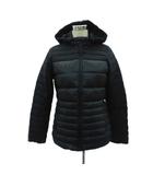 ダウンジャケット L 黒 ブラック フード付き ジップアップ /HO12 ■GY61