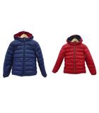 ポロ ラルフローレン POLO RALPH LAUREN ダウンジャケット ミドル丈 リバーシブル フード付き S/P 8 赤 レッド 紺 ネイビー /HO53 ■GY61 男の子