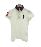 ラルフローレン RALPH LAUREN ポロシャツ ナンバリング 鹿の子 ビッグポニー M 白 ホワイト /JS ■GY53
