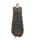 Sマックスマーラ 'S Max Mara ワンピース ミモレ ロング 総柄 プリント 38 紺 ネイビー グレー /JS ■GY53