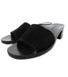 ラルフローレン RALPH LAUREN コンフォートサンダル ウッド スエード 7B 黒 ブラック /JS ■GY53