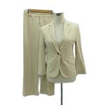 アンタイトル UNTITLED スーツ セットアップ 上下 テーラードジャケット シングル ミドル丈 スラックスパンツ ロング丈 3 L ベージュ /HO19 ■GY61