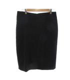 ジョルジオアルマーニ GIORGIO ARMANI タイトスカート ひざ丈 42 黒 ブラック 無地 /KR ■GY58