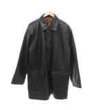  ラムレザーコート ロング L 黒 ブラック /YJ ■GY61