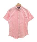 ラルフローレン RALPH LAUREN ボタンダウンシャツ 半袖 オックスフォード ポニー刺繍 L ピンク /GV ■GY61