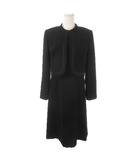  ミチコロンドンコシノ MICHIKO LONDON KOSHINO ブラックフォーマル アンサンブル ジャケット 七分袖ワンピース 9 黒 ブラック /AO17 ■GY58