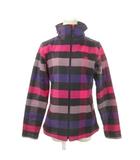 ナイキ NIKE ジャケット M ピンク 紫 パープル チェック柄 スタンドカラー 長袖 /MN5 ■GY58