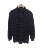 ポロゴルフ ラルフローレン POLO GOLF RALPH LAUREN 美品 長袖ポロシャツ S 紺 ネイビー チェック柄 ロゴ刺繍  4642-7047 /HW ■GY58
