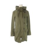 イネド INED モッズコート 9 緑 グリーン カーキ 無地 フード付き ボアライナー付き 長袖 /AO12 ■GY60