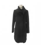 コート 40 黒 ブラック 無地 ビッグカラー 長袖 /AO14 ■GY60
