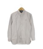 ラルフローレン RALPH LAUREN シャツ L SLIM FIT グレー 長袖 ボタンダウンカラー ロゴ刺繍 /CK17 ■GY60