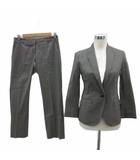 アイシービー iCB スーツ セットアップ 上下 11 グレー 無地 テーラードジャケット シングルボタン ミドル丈 スラックパンツ ロング丈 /YS26 ■GY58