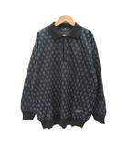 ニット セーター 襟付き 総柄 ウール M チャコールグレー /SY38 ■GY58