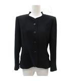 ジュンアシダ jun ashida ブラックフォーマル 喪服 ノーカラージャケット ミドル丈 9 黒 ブラック /SM24 ■GY58