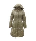 ダウンコート 36 S ベージュ スタンドカラー フード付き 2way ロング丈 82-73146003 /YS35 ■GY58