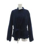 ミラショーン mila schon アンサンブルニット カーディガン プルオーバー 40 紺 ネイビー ミドルゲージ リブ付き 長袖 /SC ■GY59