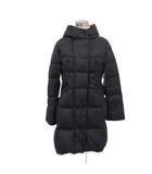  バトームーシュ BATEAU MOUCHE ダウンコート ミドル丈 40 紺 ネイビー フード付き スタンドカラー 無地 04790-671 /MA6 ■GY59