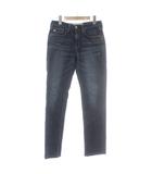 サムシング something デニムパンツ ジーンズ 26 インディゴ 紺 ネイビー ジップフライ スキニー SUN38 /XZ ■GY58