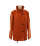 ミッシェルクラン MICHEL KLEIN コート ウール L オレンジ 橙色 スタンドカラー /LP ■GY58