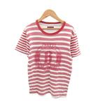 ブルーブルー BLUE BLUE Tシャツ カットソー S 赤 レッド 白 ホワイト ボーダー柄 半袖 ラウンドネック /YS42 ■GY58
