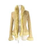 リズリサ LIZ LISA フェイクムートンジャケット M ベージュ ファー付き ショールカラー 長袖 /CK38 ■GY58