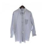 ブルックスブラザーズ BROOKS BROTHERS ボタンダウンシャツ タグ付き 長袖 ストライプ 青 ブルー 白 ホワイト ■GY60 /MQ