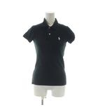 ラルフローレン RALPH LAUREN ポロシャツ カットソー 半袖 ロゴ XS 黒 ブラック ■GY60 /MQ