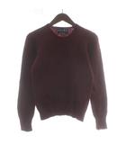 ラルフローレン RALPH LAUREN ニット セーター ウール M ボルドー クルーネック ロゴ 刺繍 /XZ ■GY60