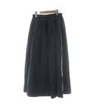 イエナ IENA ロングスカート 36 ネイビー 紺色 無地 フレアシルエット ゴムウエスト /PP ■GY60